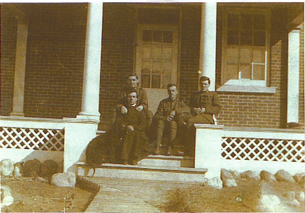 jim-allen-and-walter-cripps-on-the-steps-at-st-chads-after-enlisting