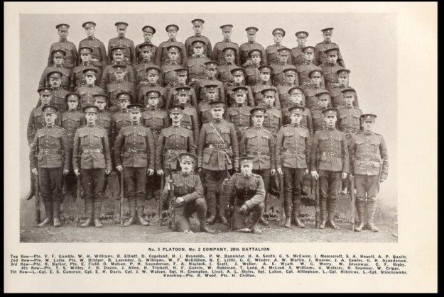 No 5 Platoon No 2 Company 28th Battalion